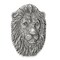 Sterling Silver Antiqued Lion Head Pendant Charm Jewerly 41mm x 25mm
